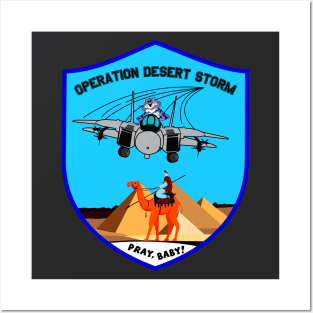 F-14 Tomcat - Operation Desert Storm - Pray, Baby! Patch - Clean Style Posters and Art